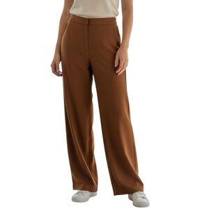 Wilfred high waist wide leg crepe trousers in mustard side 6 excellent condition